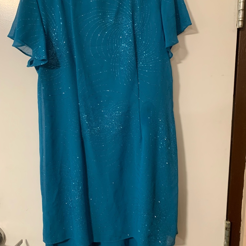 Shimmering Blue Mini Dress